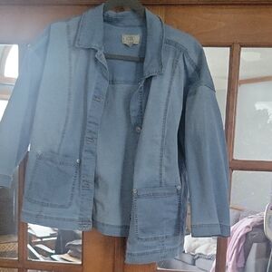 Light Blue wash Denim Jacket LOGO